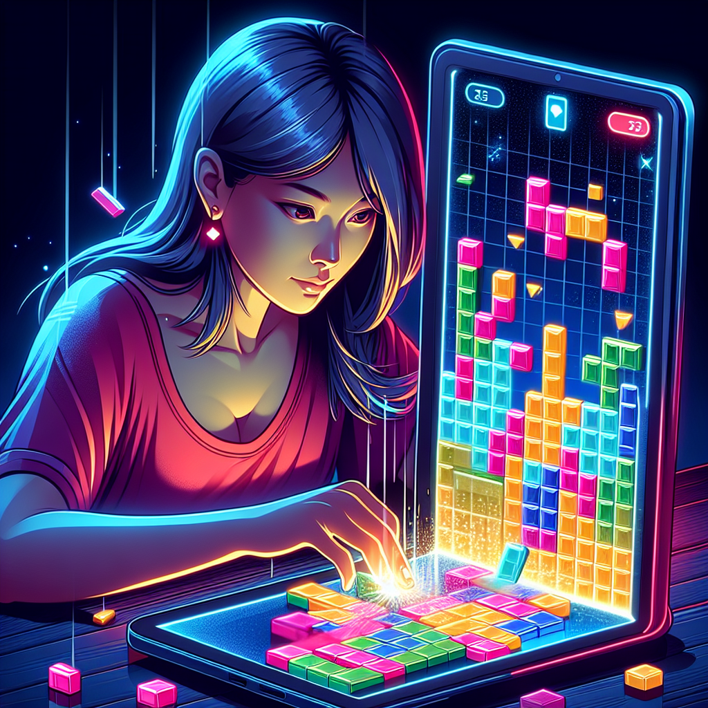 Tetris game in action